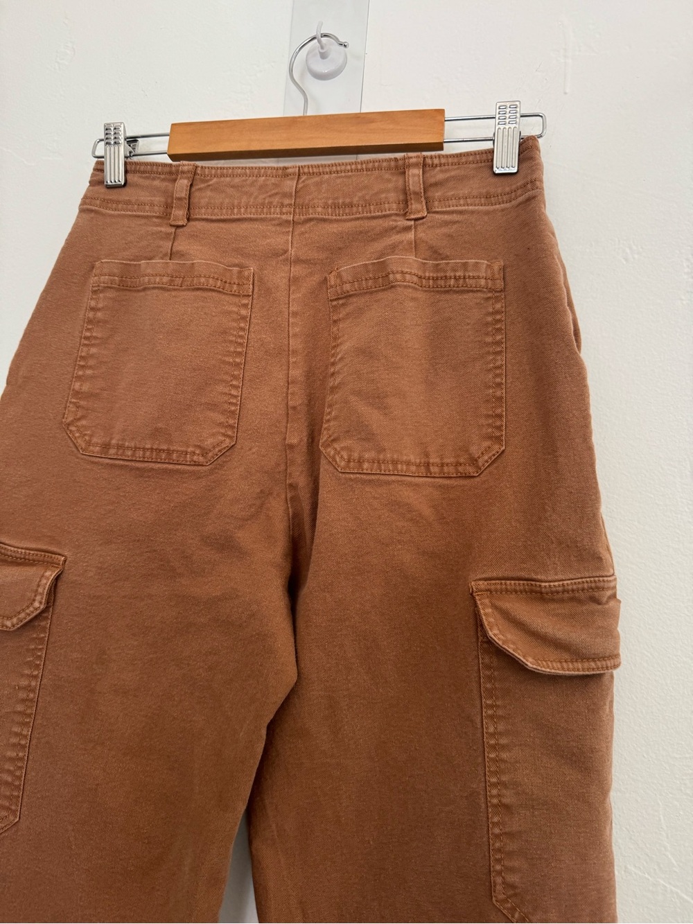 Z Supply Noah Cargo Pant Stretch Cotton Twill Lyocell Chestnut Brown - Picture 8 of 14